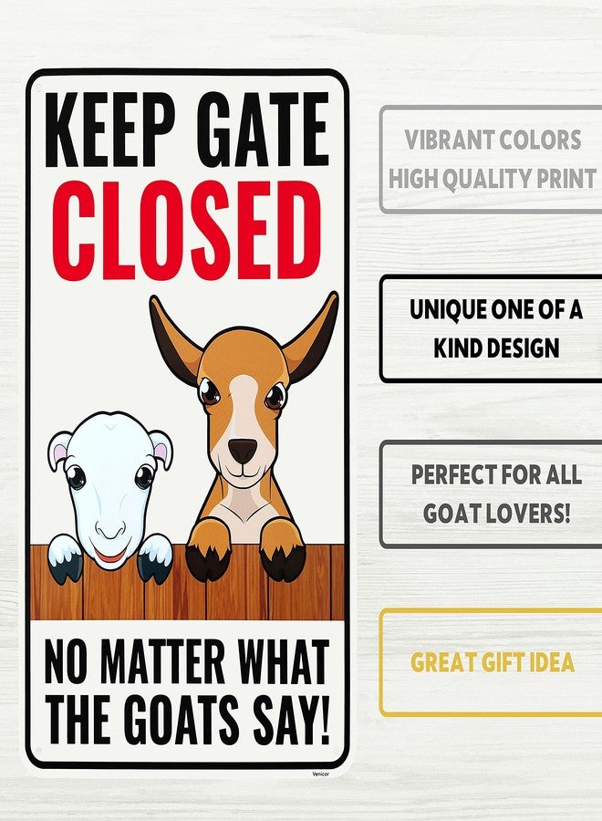 Venicor Goat Sign Decor - 14 x 9 Inches - Aluminum - Goat Gifts for Goat Lovers - Goats Supplies Toy Accessories Stuff - Image 3